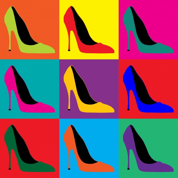 Sapatos coloridos Pop Art Foto stock gratuita - Public Domain Pictures