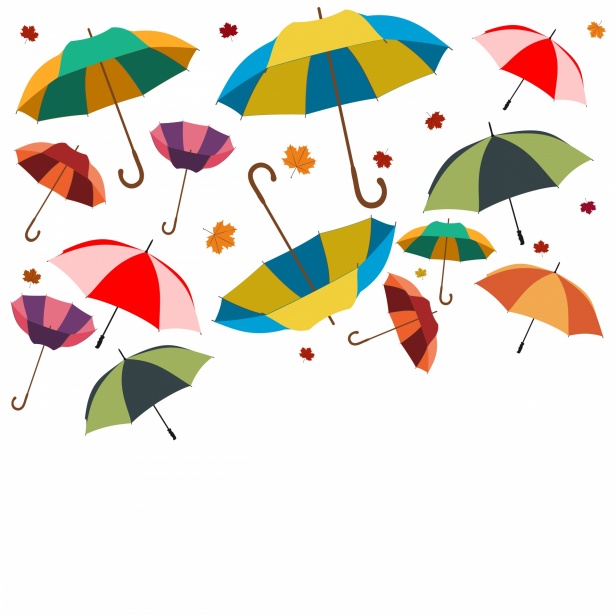 Umbrele și frunzele colorate Poza gratuite - Public Domain Pictures
