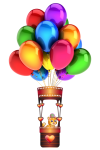 Air Balloon Animal Flying Rainbow