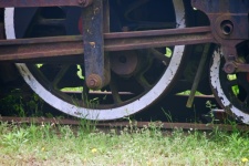 Details Of Wheel Of Old Locomotive