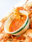 Fresh Cooked Shrimp Background Seafood