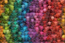 Background Cuboid Modern Colors