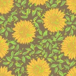 Sunflowers And Leaves Illustration