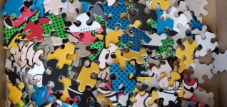 Pop Art Puzzle Pieces Background