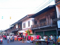 Life Thailand Street Market At Khemmarat