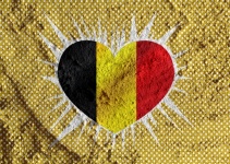 Love Belgium Flag Sign Heart Symbol