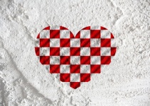 Love Checkered Flag Sign Heart Symbol