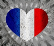 Love France Flag Sign Heart Symbol