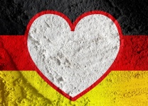 Love Germany Flag Sign Heart Symbol