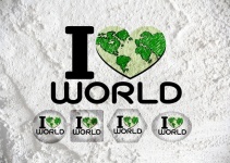 Love Globe Earth Idea On Cement Wall