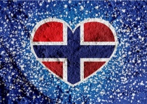Love Norway Flag Sign Heart Symbol