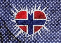 Love Norway Flag Sign Heart Symbol