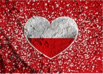Love Poland Flag Sign Heart Symbol
