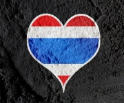 Love Thailand Flag Sign Heart Symbol