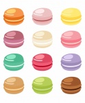 Macarons Colorful Clipart Set