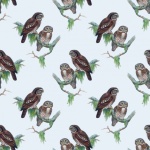Owls Vintage Wallpaper Background