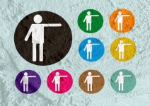 Pictogram Man Woman Sign Icons On Wall