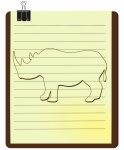 Rhino Animal Nature Drawing Art