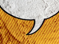 Speech Bubble Pop Art On Cement Wall