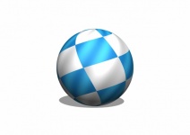 Sphere 3d Checkered Flag Racing Ball