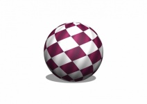 Sphere 3d Checkered Flag Racing Ball