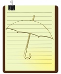 Umbrella Raining Soak Drawing Art