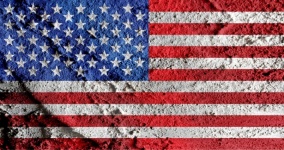 USA Map And Flag