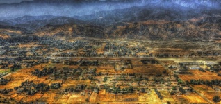 Valley Overlook In Desert