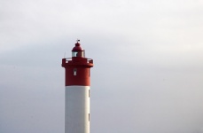 White And Red Light House