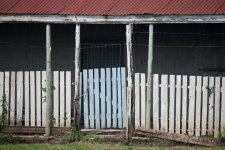 White Wooden Fence & Small Gate