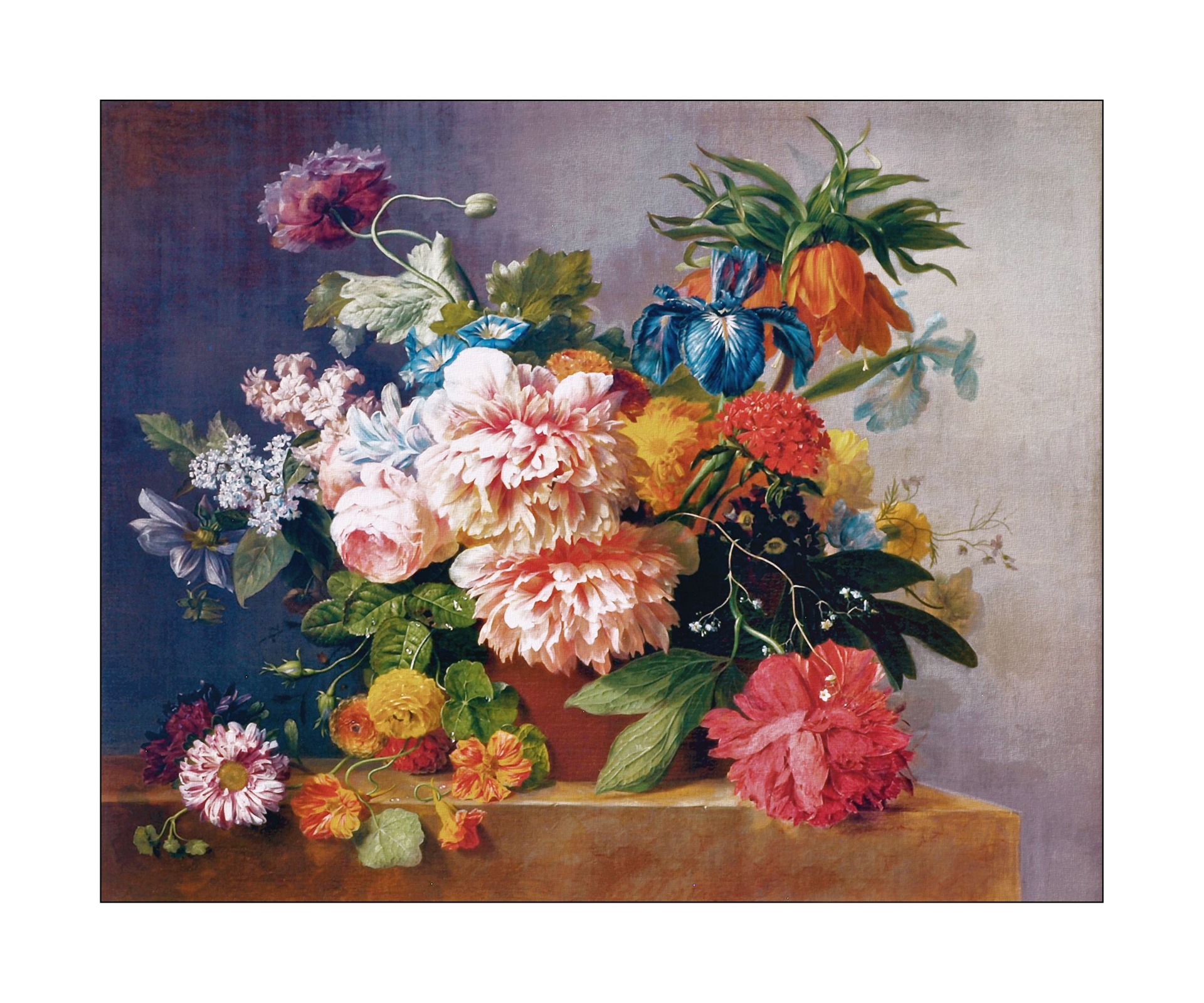 Flower Vase Art Painted Vintage