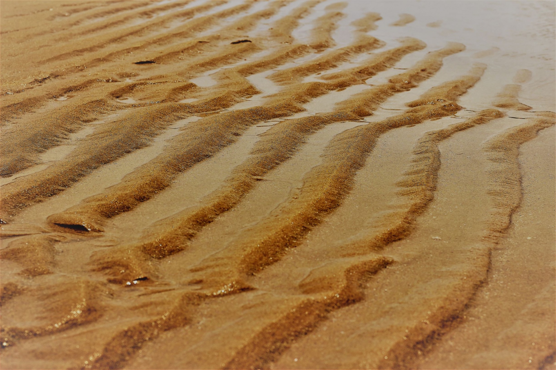 Ripples In Sand On A Beach