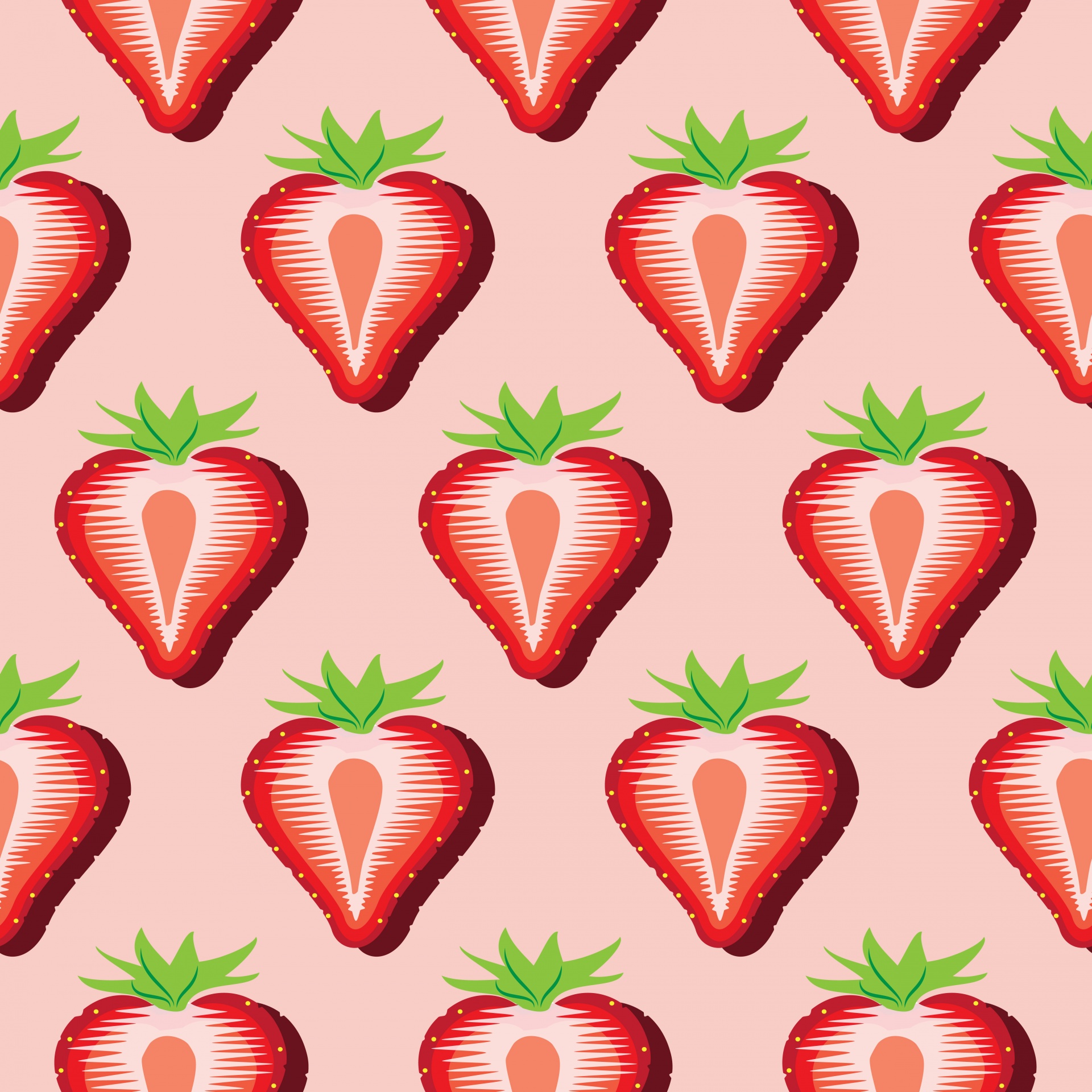 Strawberry Slices Pattern Backdrop
