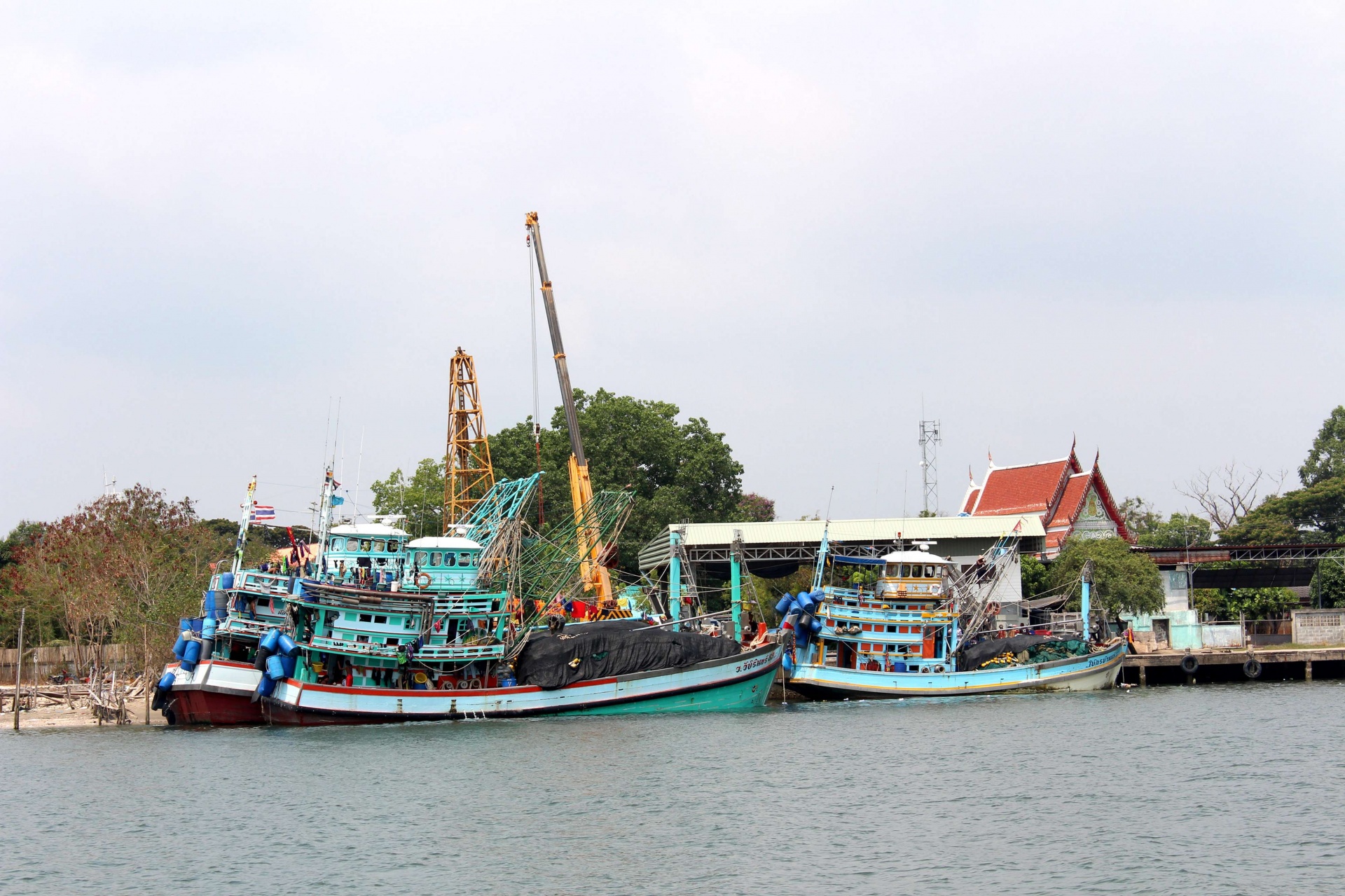 Thai Fishing Boat In The Sea