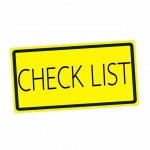 Check List Black Stamp Text On Yellow