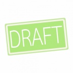 Draft White Stamp Text On Green