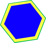 Hexagons Blue Yellow Green