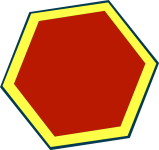 Hexagons Red Yellow Blue