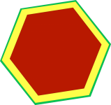 Hexagons Red Yellow Green