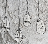 Idea Light Bulb Icon On Cement Wall