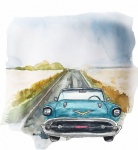 Vintage Chevy Travel Poster