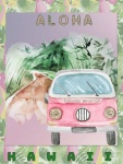 VW Bus Hawaii Travel Poster