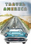 America Travel Poster With Chevy