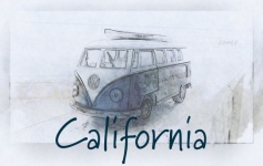 California Beach Travel Poster