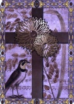 Vintage Bird And Cross Illustration