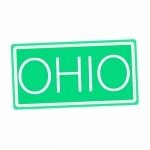 Ohio White Stamp Text On Green
