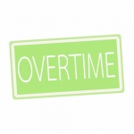 Overtime White Stamp Text On Green