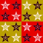 Pattern With Five-pointed Stars