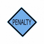Penalty Black Stamp Text On Blue