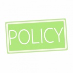 Policy White Stamp Text On Green